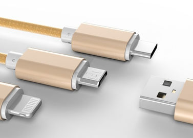 Κίνα Ζωηρόχρωμα 3 σε 1 ιονικό φορτιστή μπαταριών λι USB με τον τύπο Γ/το μικροϋπολογιστή/8 καρφώνουν το καλώδιο προμηθευτής